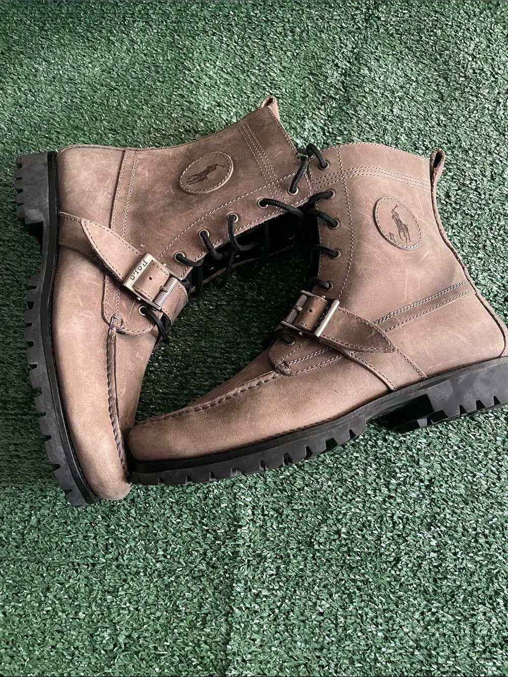 Polo Ralph Lauren Ranger Boots Men’s 10D Brown Suede Lace Up Rugged Heritage